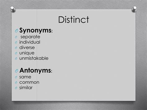 distinct thesaurus|what does distinct means.